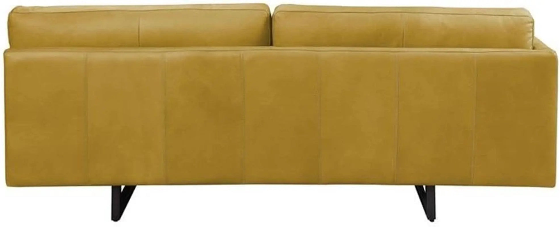 Radia Sofa With Pillow Yellow Turmeric Top Grain Leather from PriceLows™