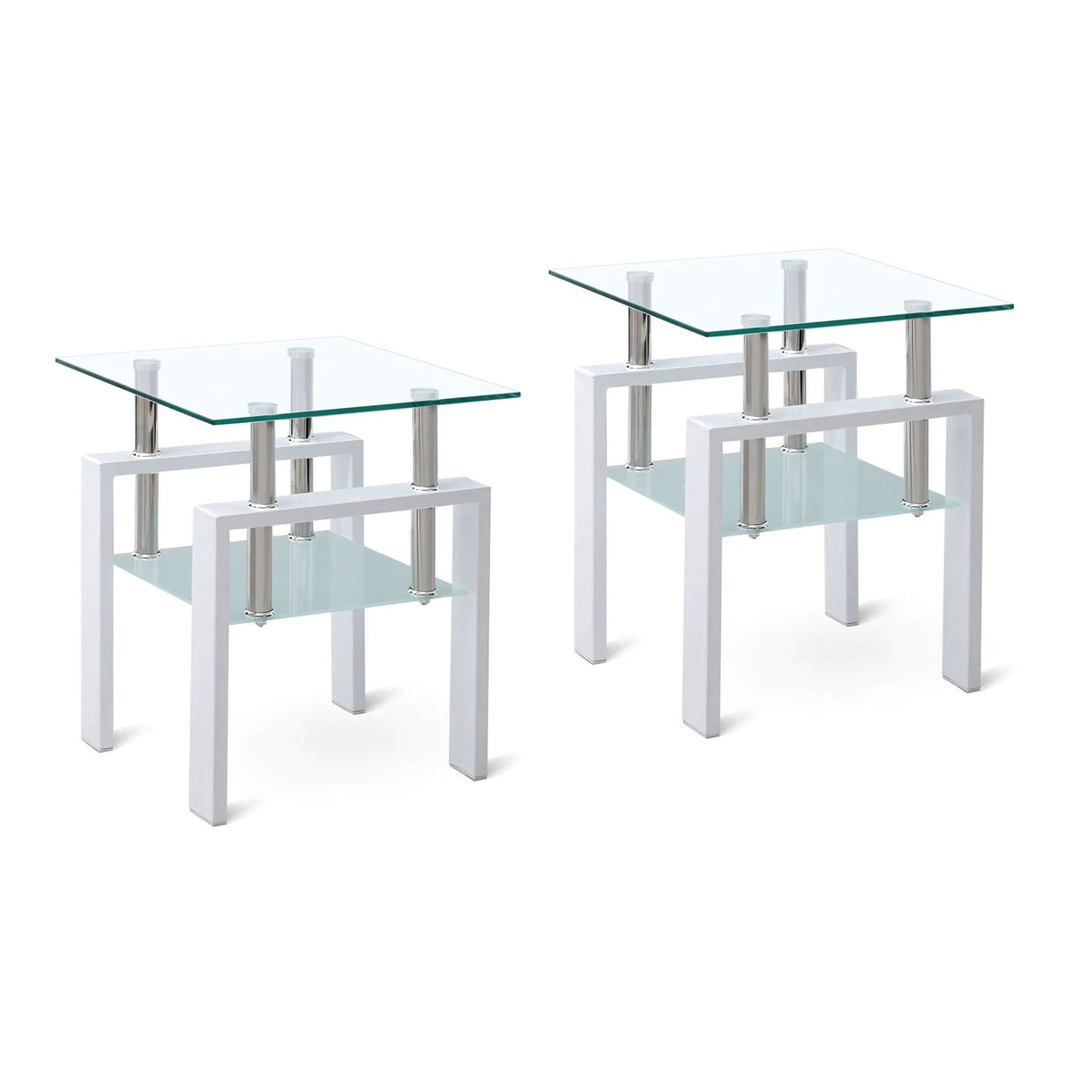 Tempered Glass Table | Hidden Storage | Easy Assembly