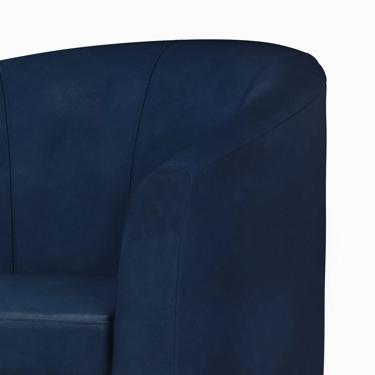 Austin Transitional Tub Chair | Curved Back | Top Stitching Detail | Kiln-Dried Wood Frame
