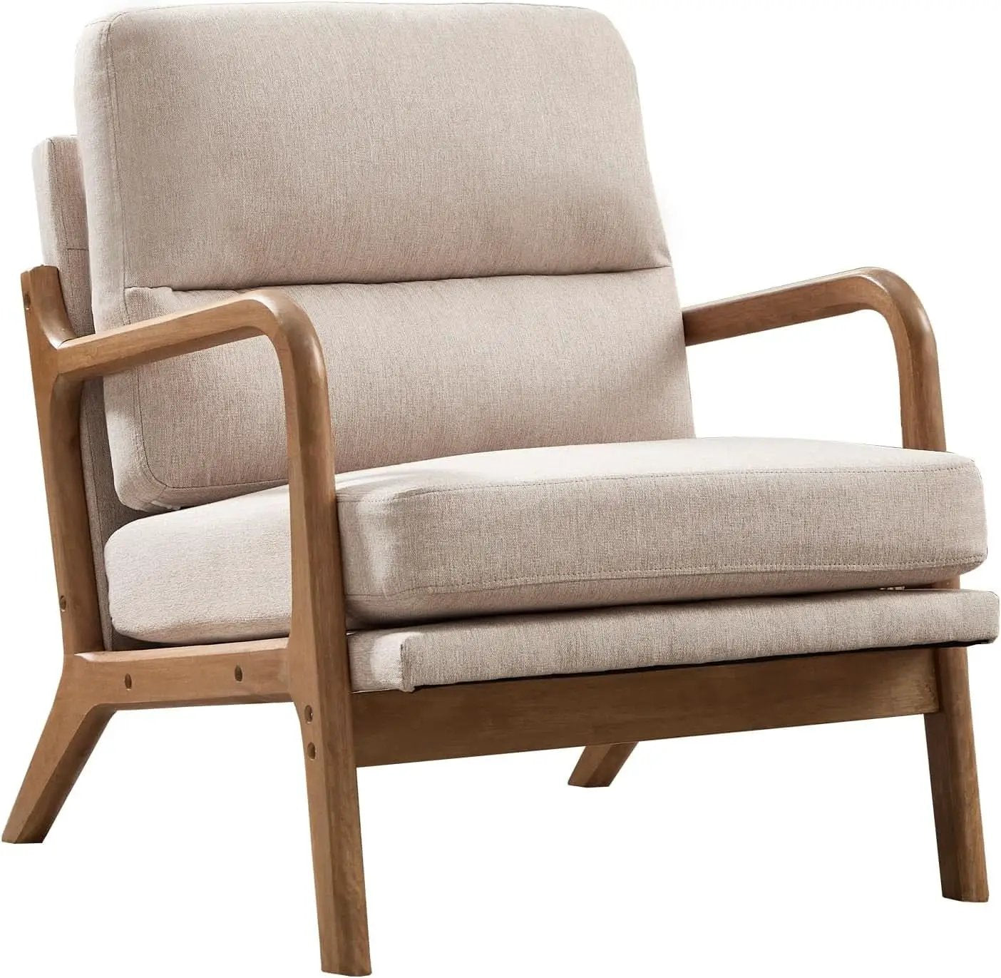 Mid Century Armchair With Premium Velvet Upholstery from PriceLows™