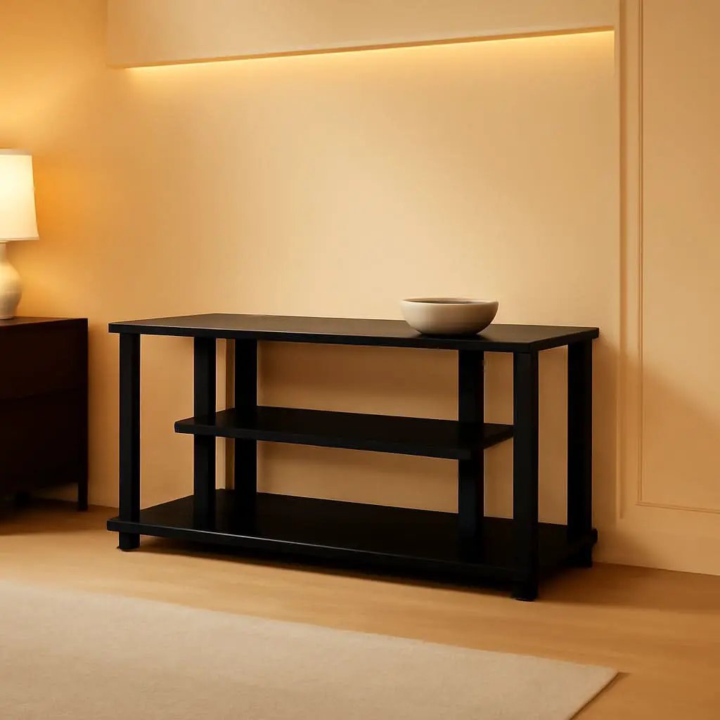 Turn-N-Tube 3-Tier TV Stand For 50-Inch TV Americano Black from PriceLows™
