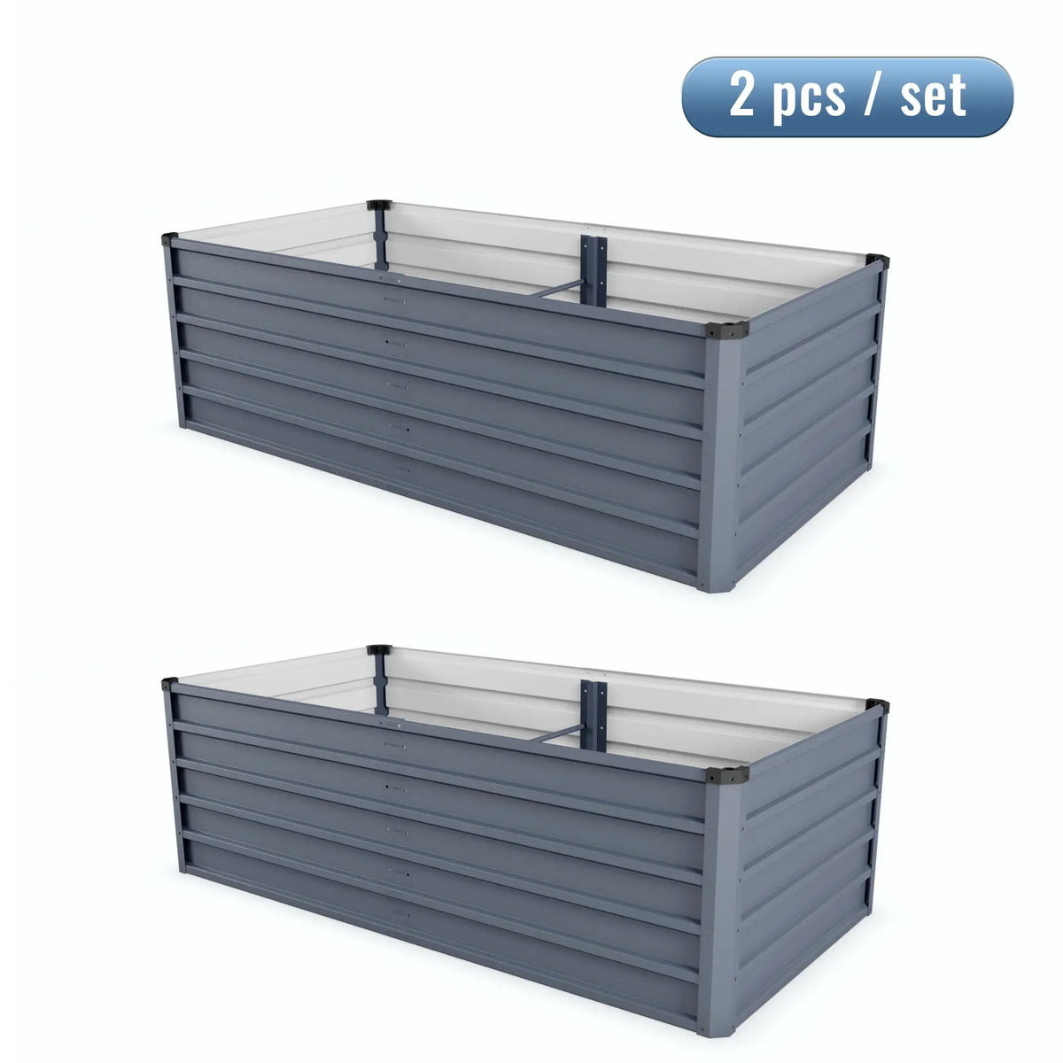 Raised Garden Bed | Coated Steel | Reinforced Frame | Large Outdoor