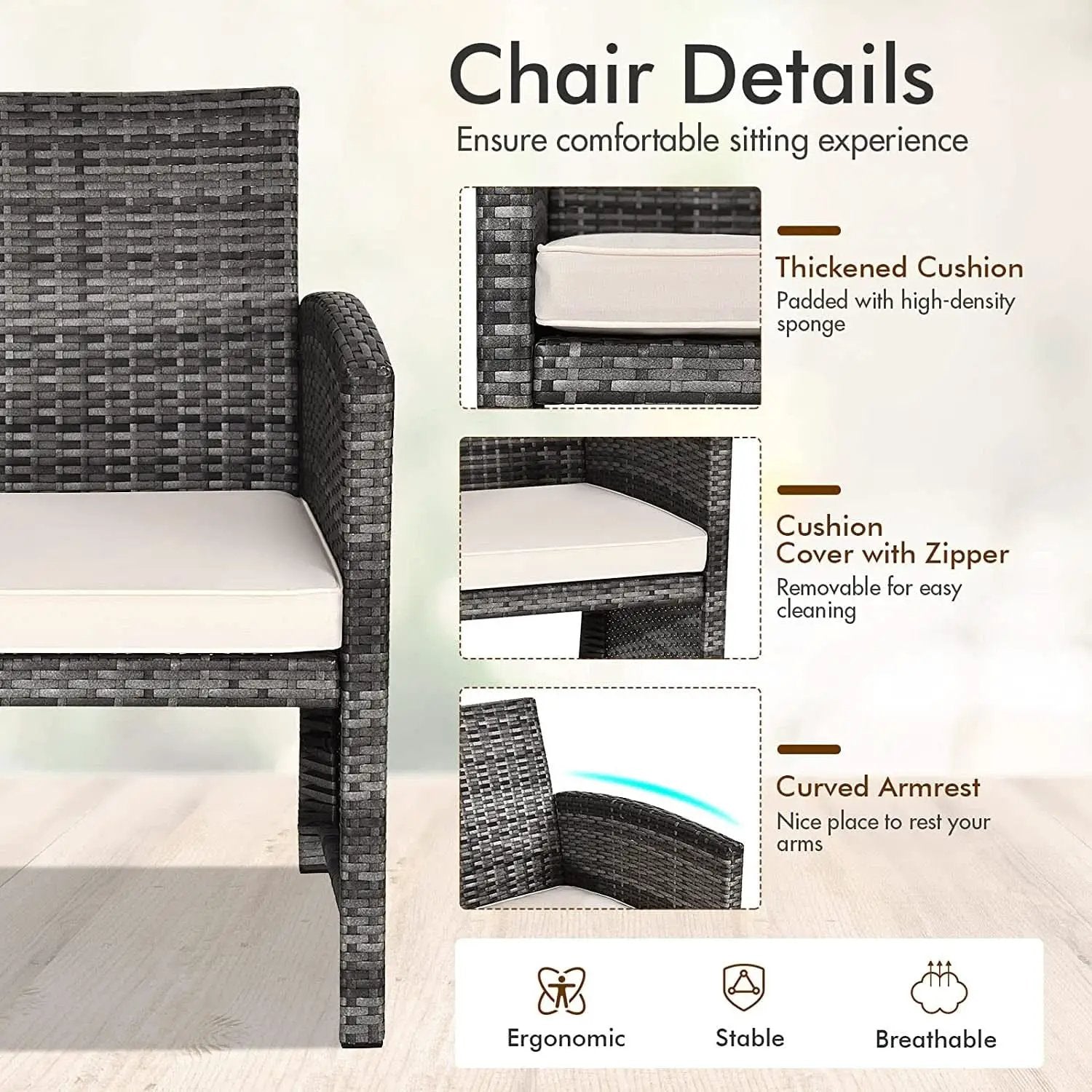 Weather Resistant Rattan Patio Furniture Set for Outdoors from PriceLows™