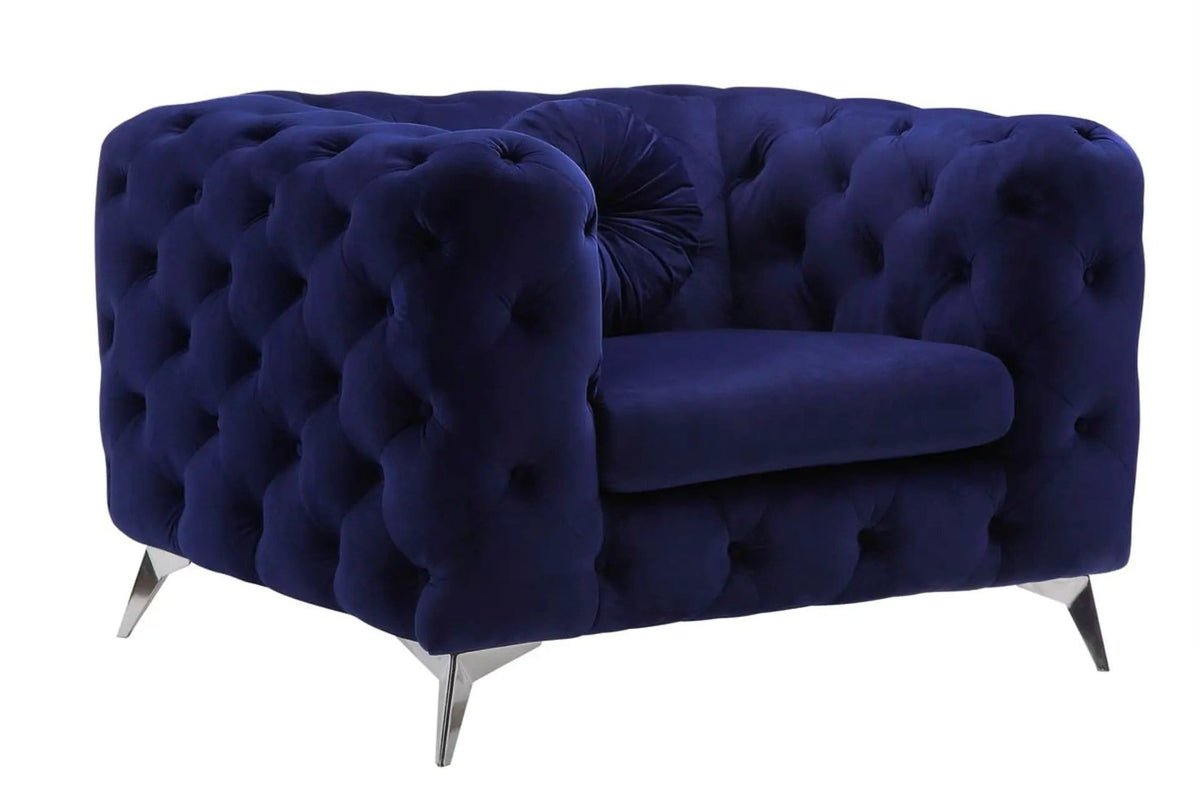 Atronia Chair, Elegant Design | 41 x 41 x 30 in | Fabric & Metal | Living Room