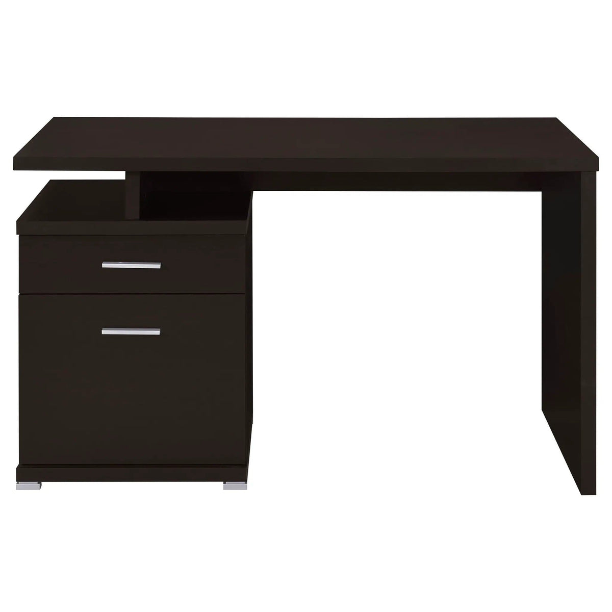 Irving 47-inch 2-drawer Office Computer Desk | 47.25 x 23.5 x 29.5 in | Engineered Wood & Veneer | Cappuccino