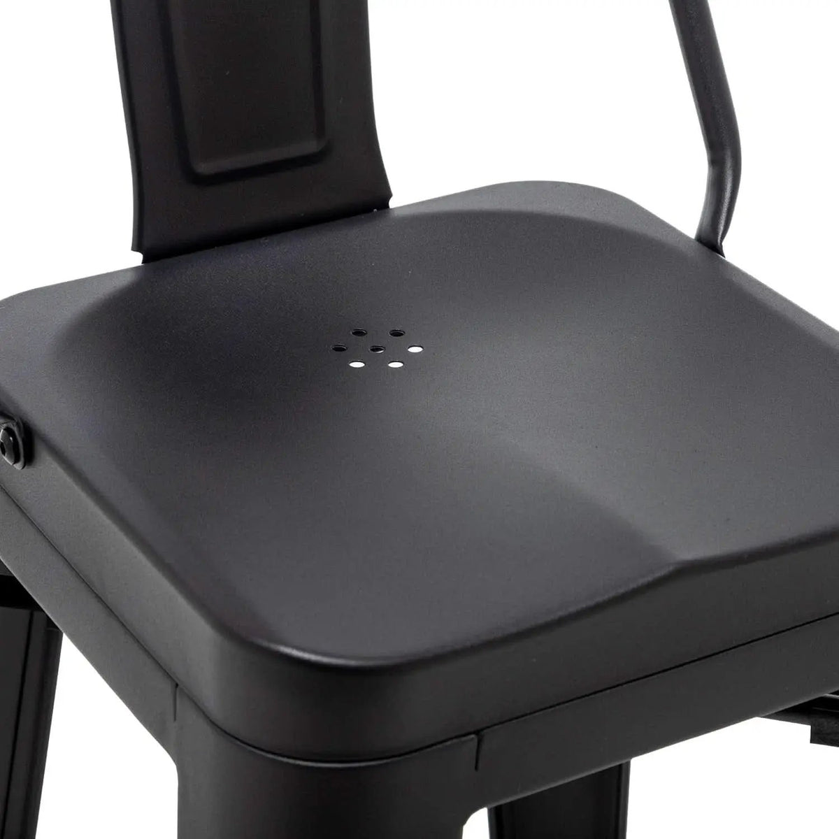 26 Inch Black Industrial Metal Bar Stools Set Of 4 For Indoor Outdoor Weather Resistant Ergonomic Comfort from PriceLows™