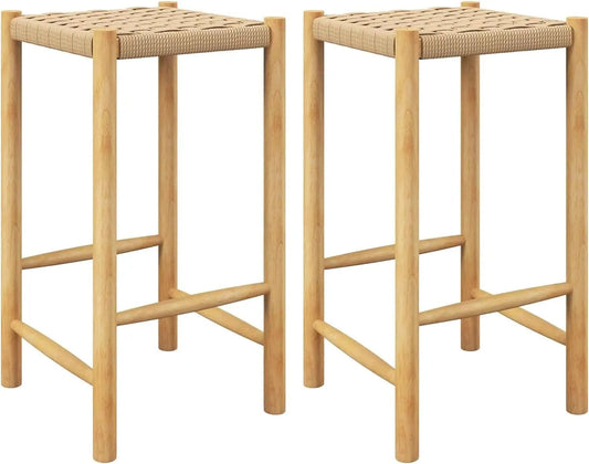26 Inch Counter Height Wood Bar Stools Set of Two from PriceLows™