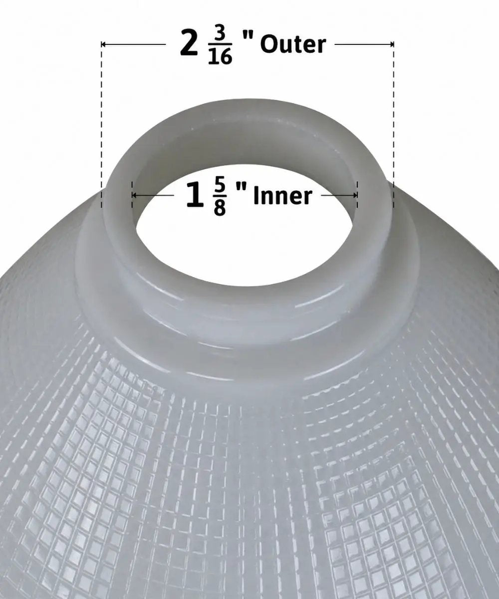 IES Reflector Lamp Shade | 8 Inch Diameter | Opal Glass | 6 Inch Height