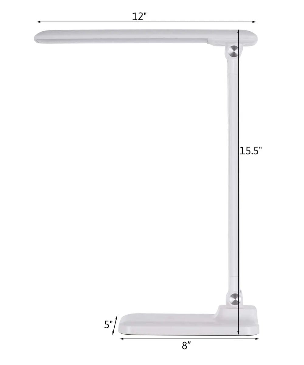 Brilli LED Desk Lamp | Antimicrobial | Wireless Charging | Matte White