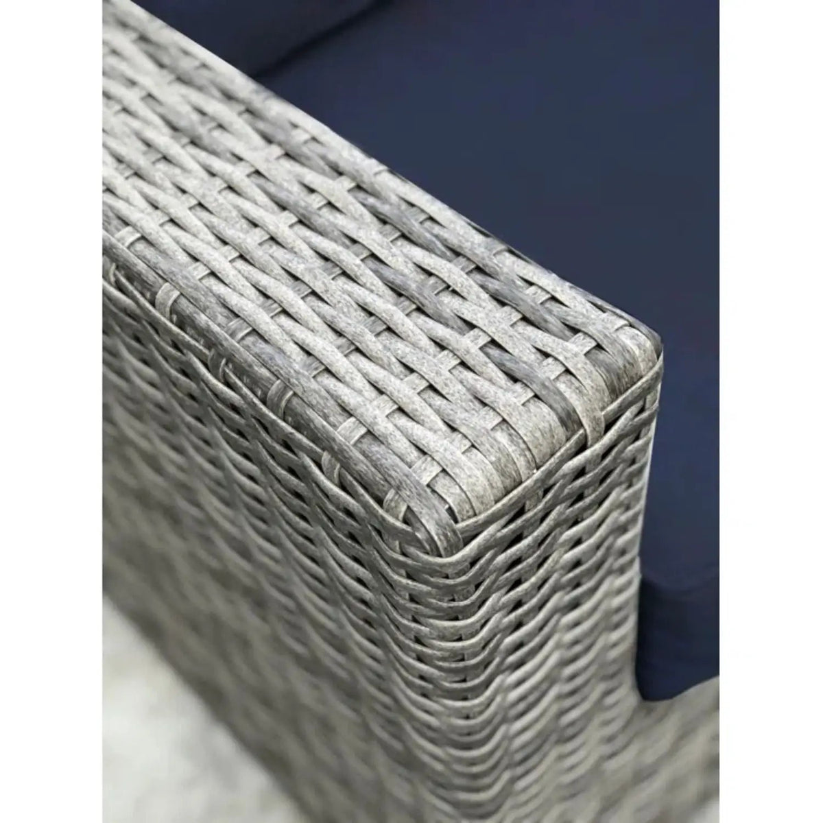 Wicker Seating Group Set | Table And Cushions Included | Aluminum Frames | Hand-Woven Wicker