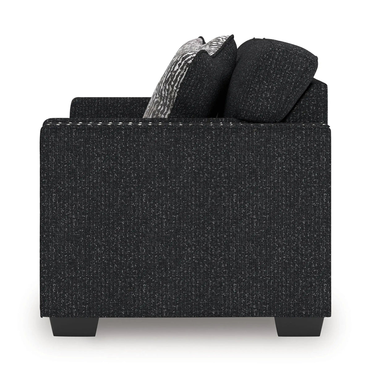 Jasmine Peaks Loveseat | 60 x 38 x 39 in | Wood | Coal