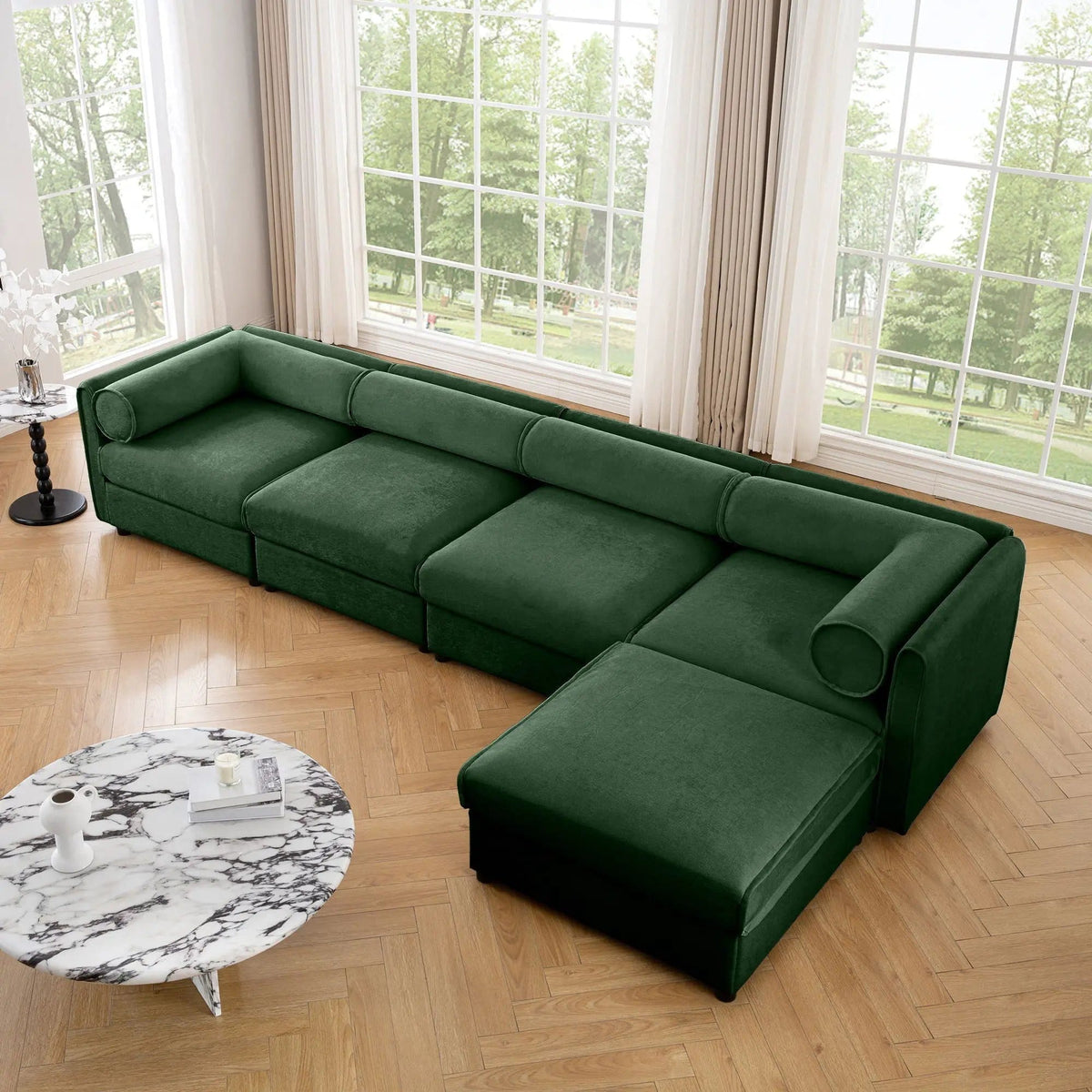 Contemporary Elegant Sofa With Storage And Ottoman 2 Piece Living Room Set | 2 Piece Living Room Set | Living Room Furniture | Living Room