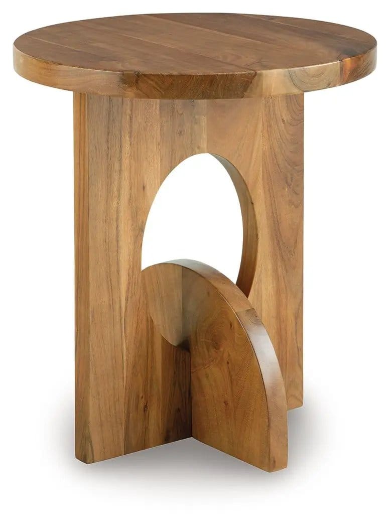 Hollbourne Accent Table | 19.75 x 19.75 x 23.38 in | Acacia Wood | Brown