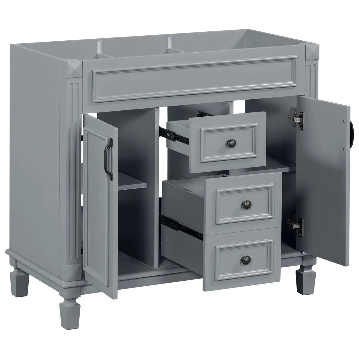 Bathroom Vanity Cabinet | 35.3 Inch Width | 2 Soft Closing Doors | 2 Drawers