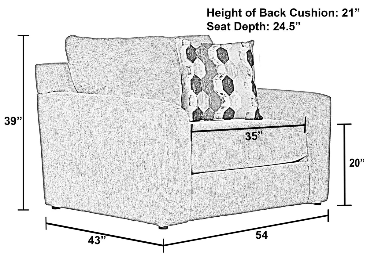 Hooten Chair | 4 Pieces | Fabric | Living Room