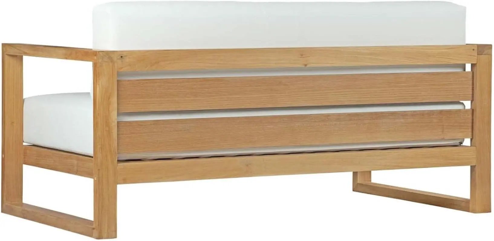 Natural White Teak Wood Outdoor 6-Piece Sectional Sofa Set from PriceLows™