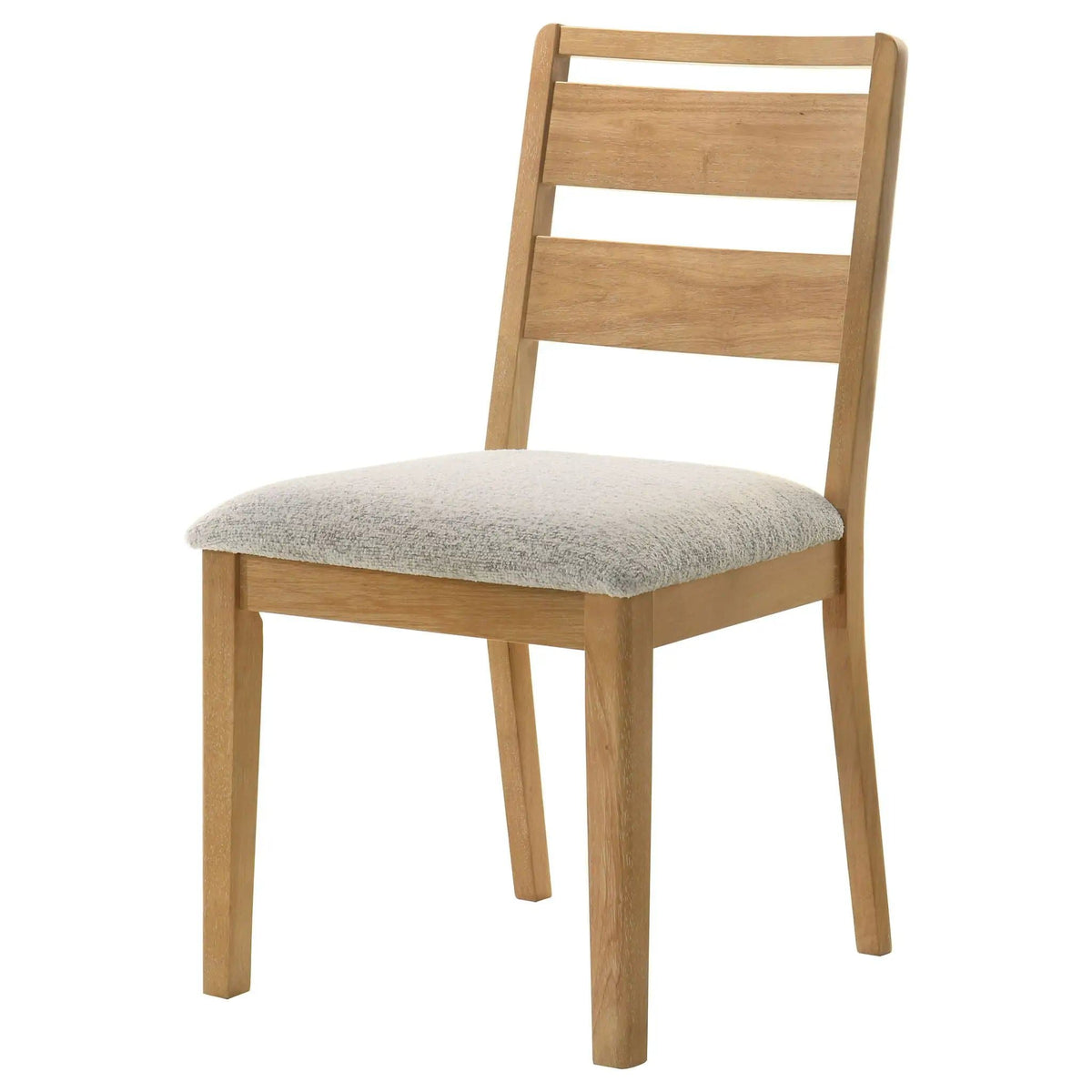 Duncan Ladder Back Dining Side Chair Washed Oak (Set of 2) | 20.25 x 22.5 x 35.75 in | Solid Wood & Fabric | Dining Room