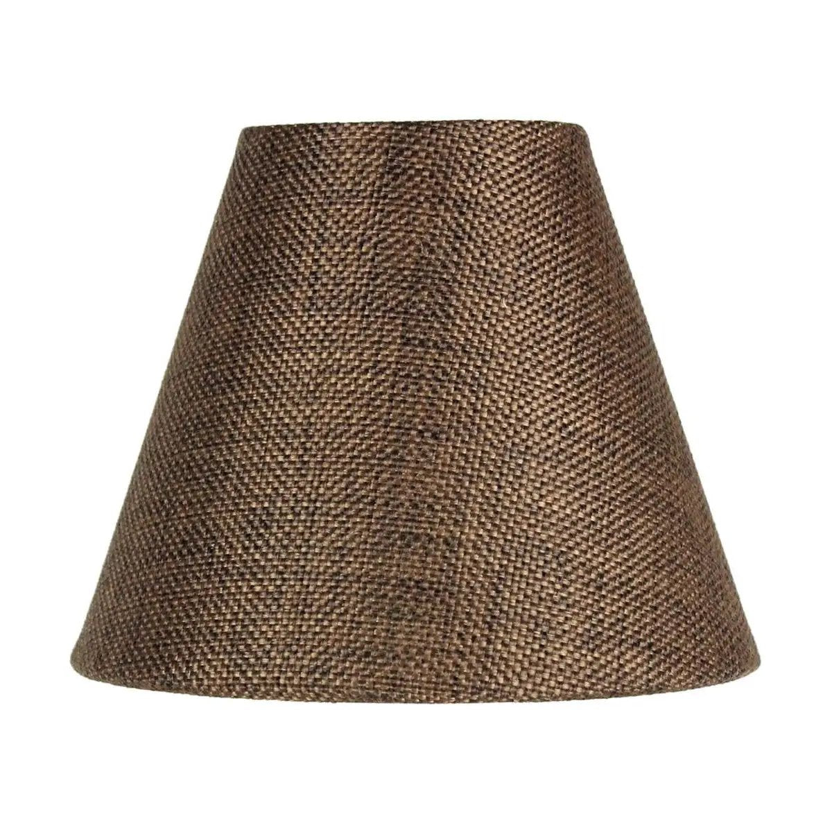 Chandelier Lampshade | 6 X 5 Inch | Chocolate Burlap | Set Of 6