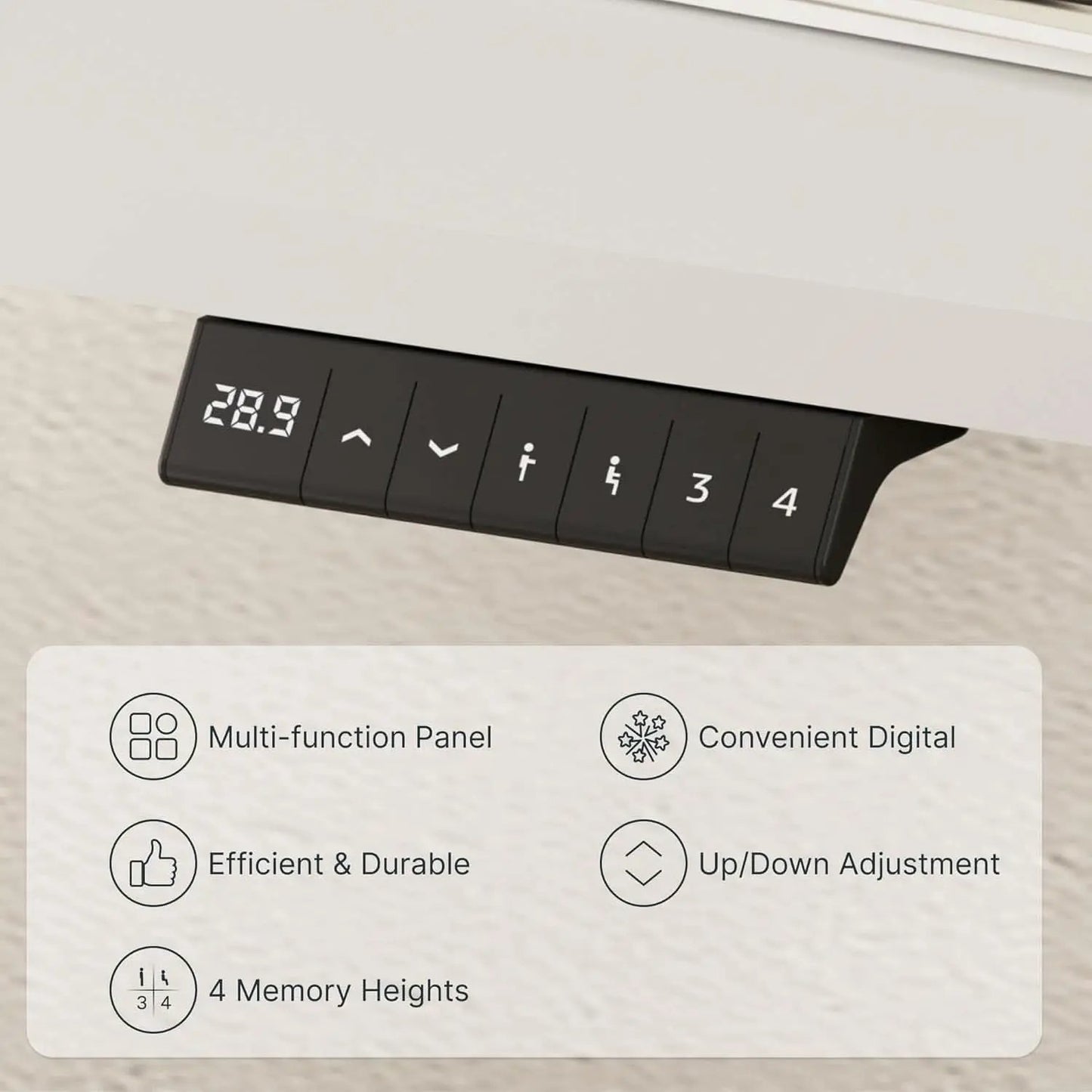EN1 Electric Standing Desk 48x24 Inches White Frame from PriceLows™