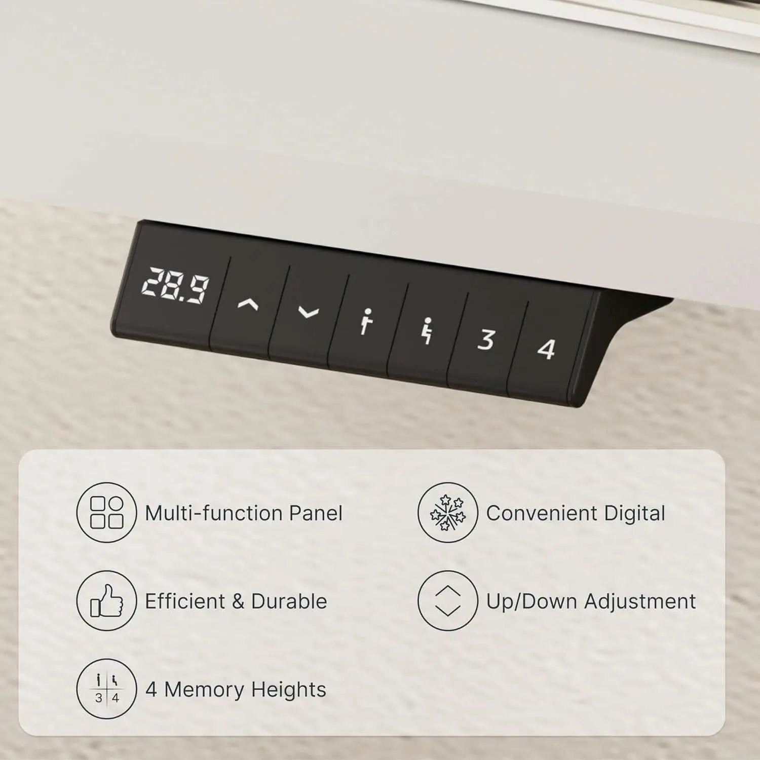 EN1 Electric Standing Desk 48x24 Inches White Frame from PriceLows™