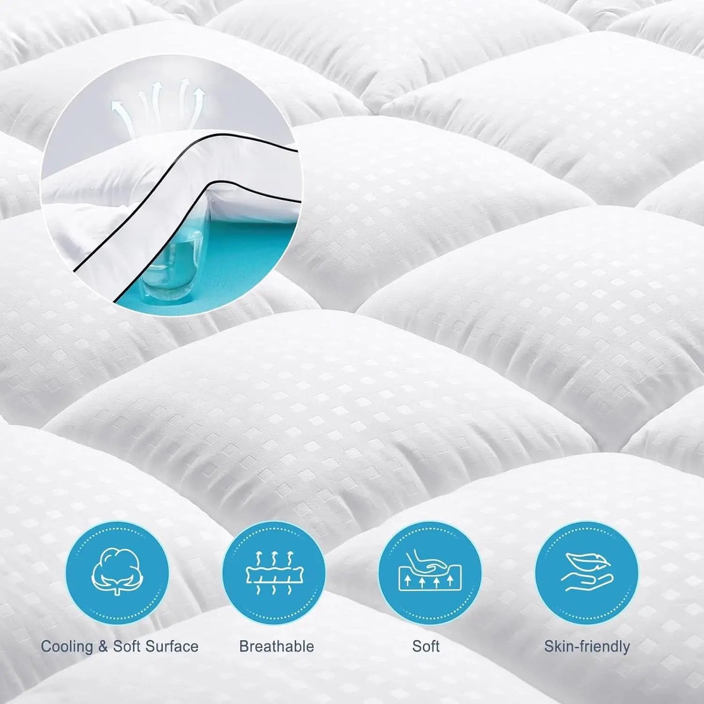 4 Inch Dual Layer Gel Memory Foam Mattress Topper from PriceLows™