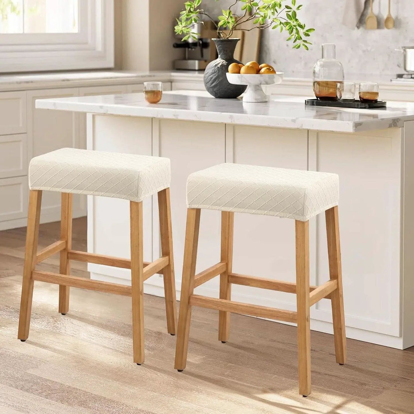 Rectangle Stool Covers 2 Pack Waterproof Stretch Bar Stools from PriceLows™