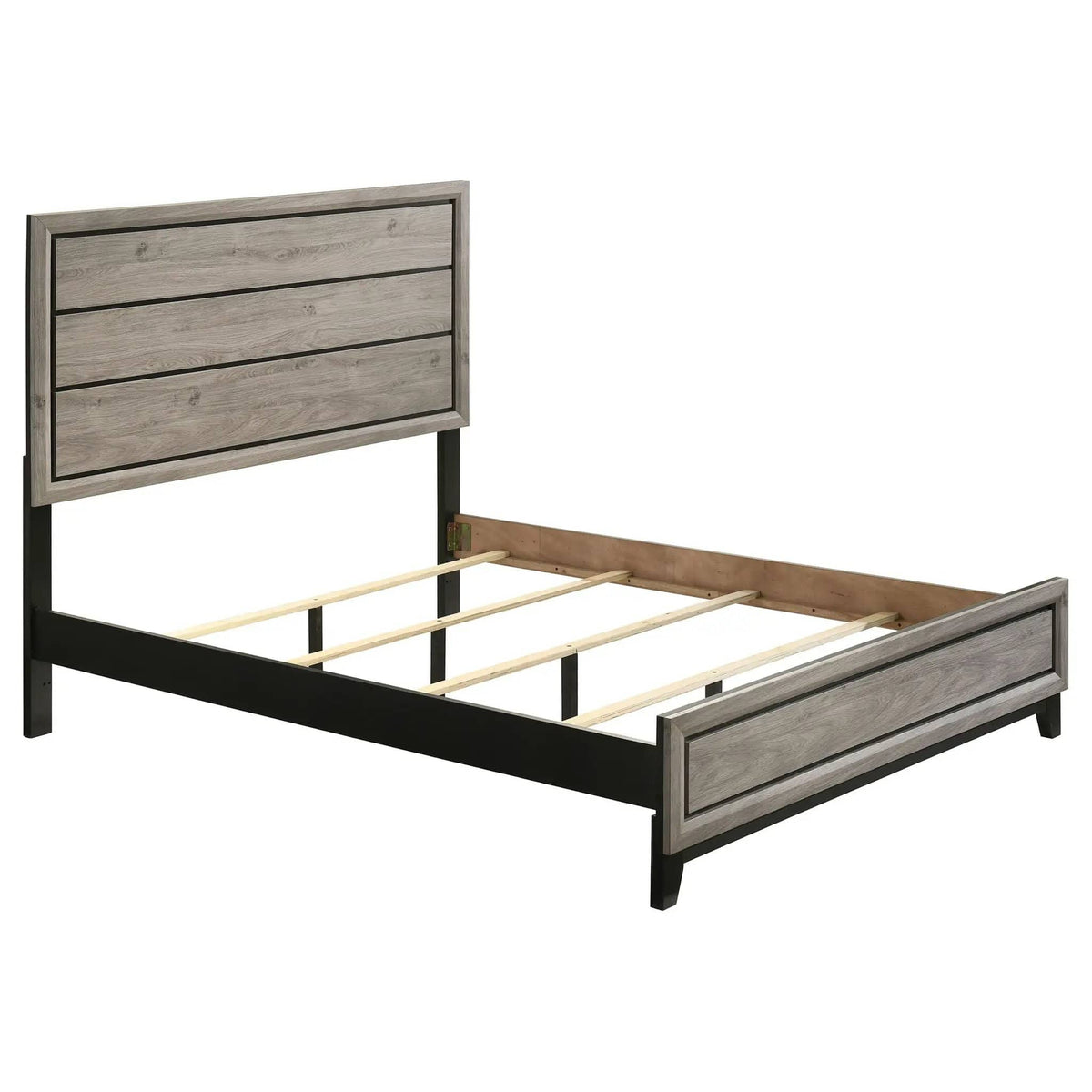 Valen Wood Queen Panel Bed Light | 63.5 x 84.5 x 56.25 in | Rubberwood & Engineered Wood | Taupe