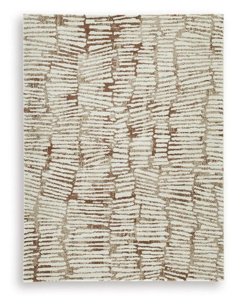Uduak Area Rug | 94.5 x 118.5 Inch | Abstract Pattern | Neutral Hues