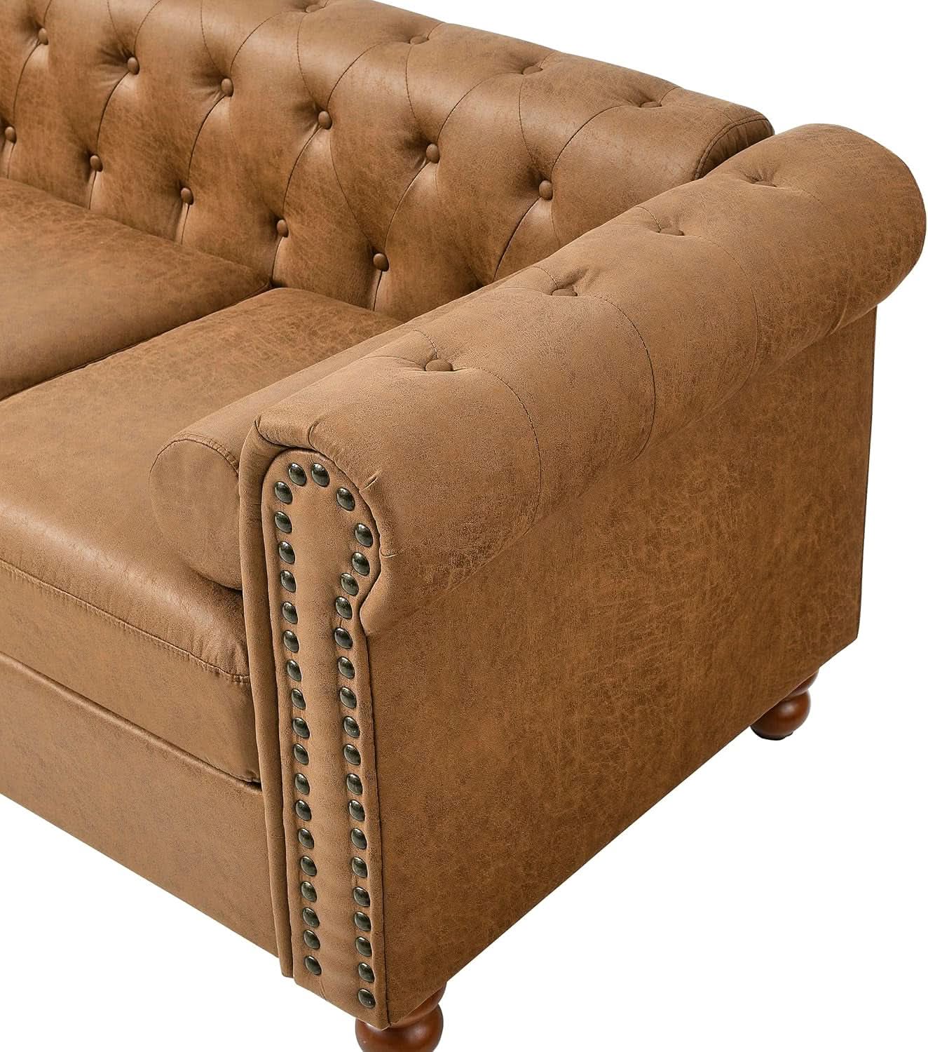 Two Piece Air Leather Sofa Set For Living Room Home Decor from PriceLows™