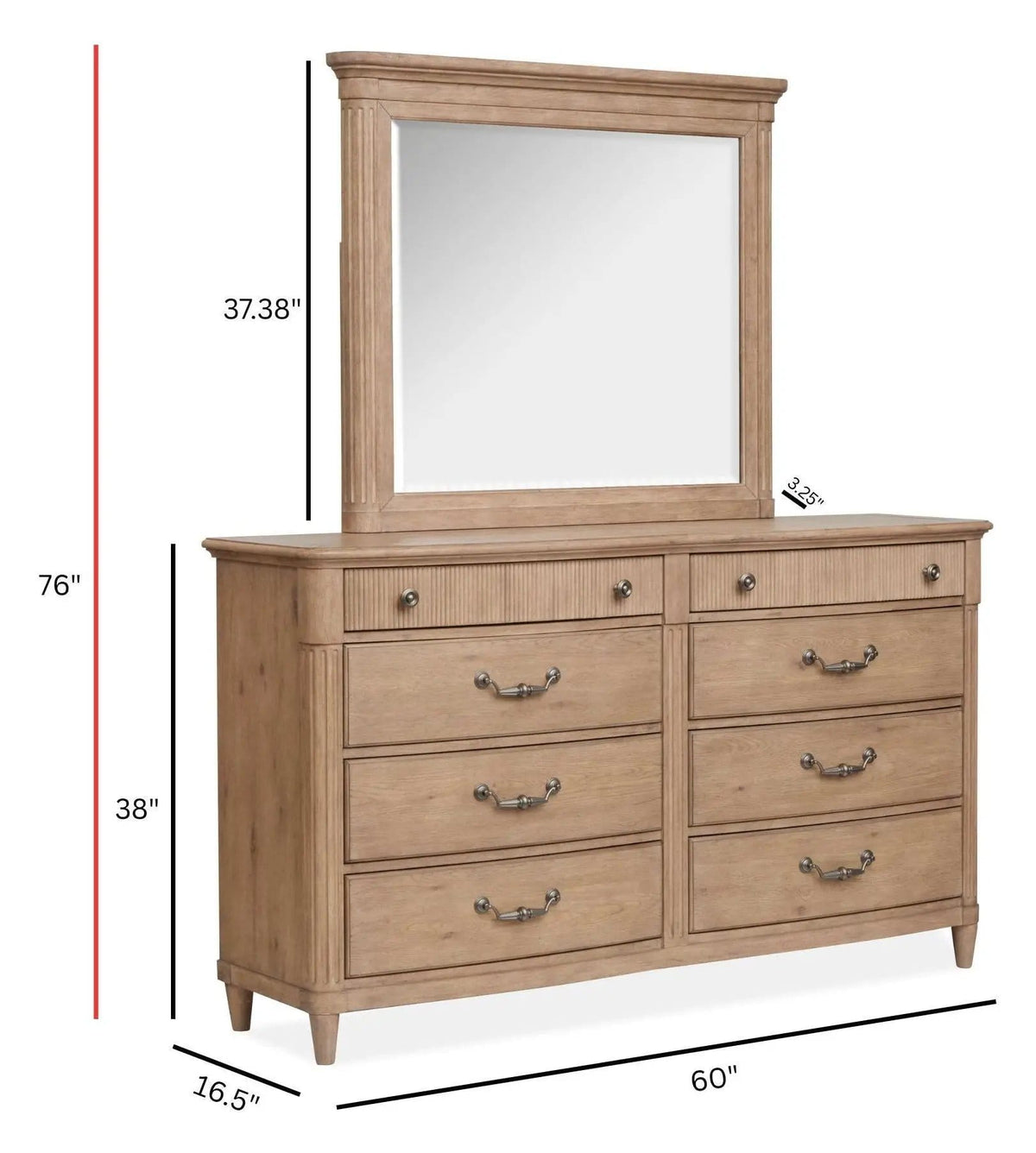 Harmony Heights Double Drawer Dresser | 2 Pieces | Bedroom Furniture | Bedroom