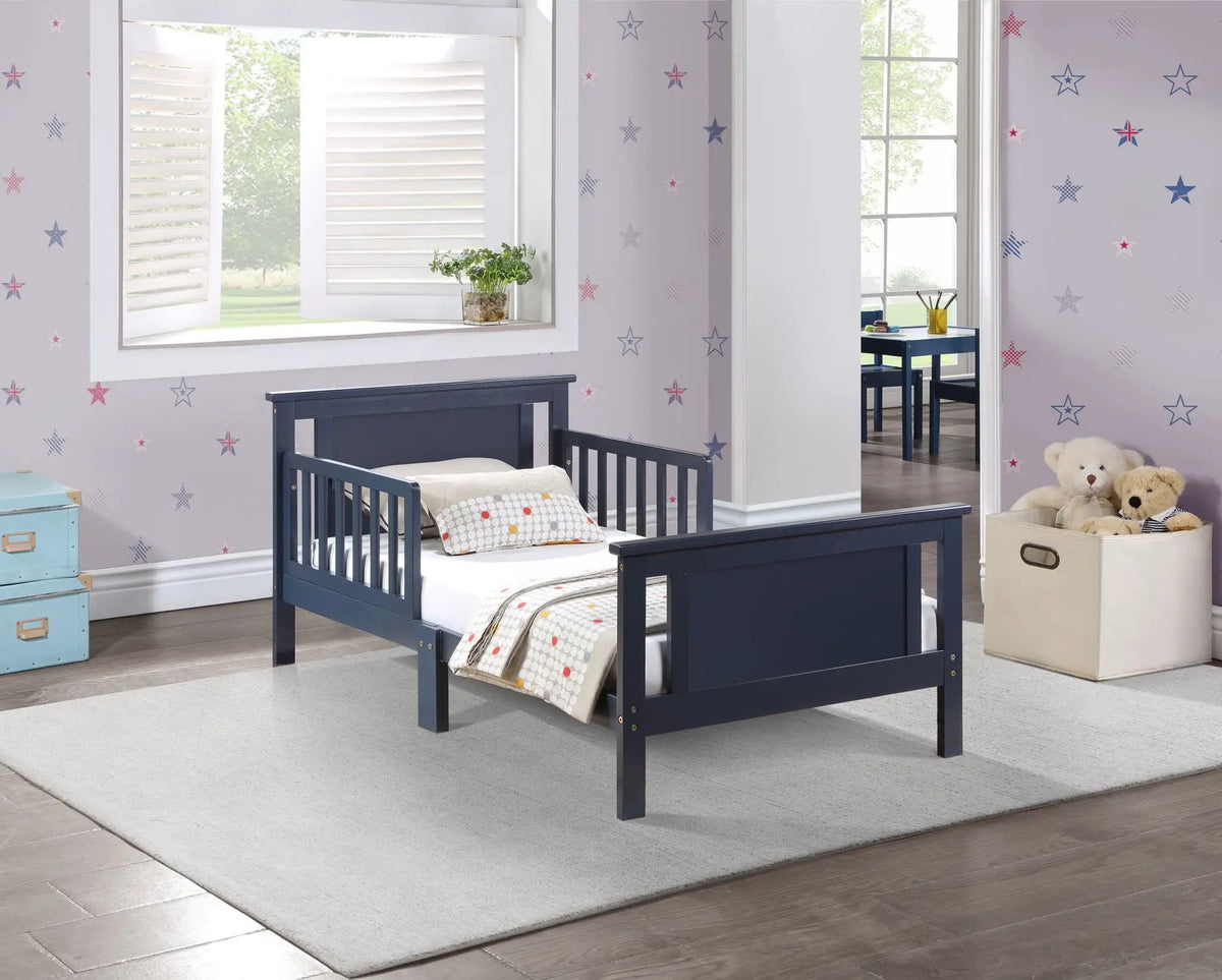 Connelly Reversible Panel Toddler Bed | Low Profile | Twin Bed Style | 53.75 Inch Length