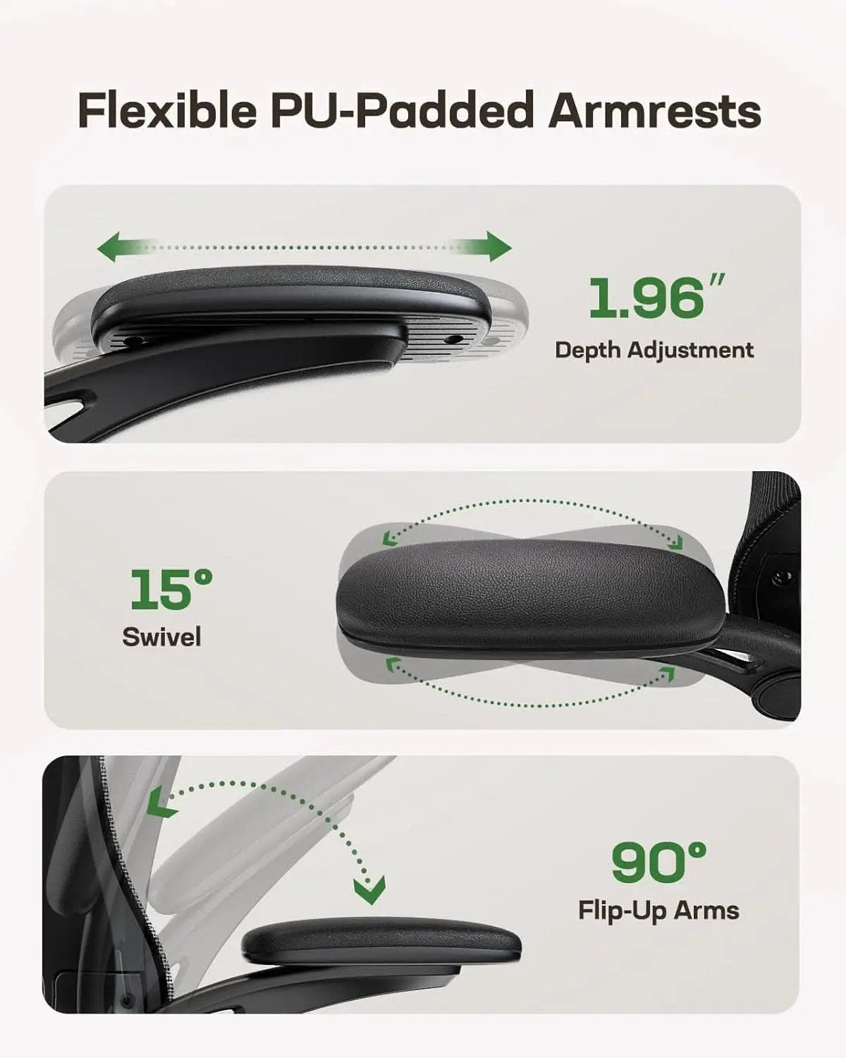 Mesh Office Chair With Adjustable Armrests And Lumbar from PriceLows™