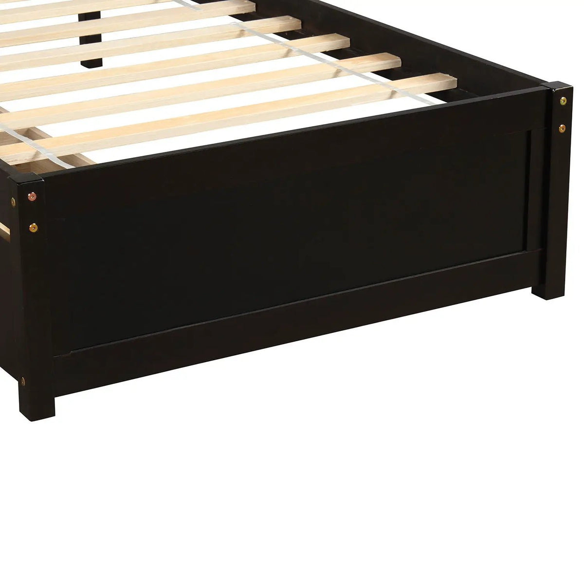 Platform Storage Bed | Wood Frame | Two Drawers | Headboard And Footboard