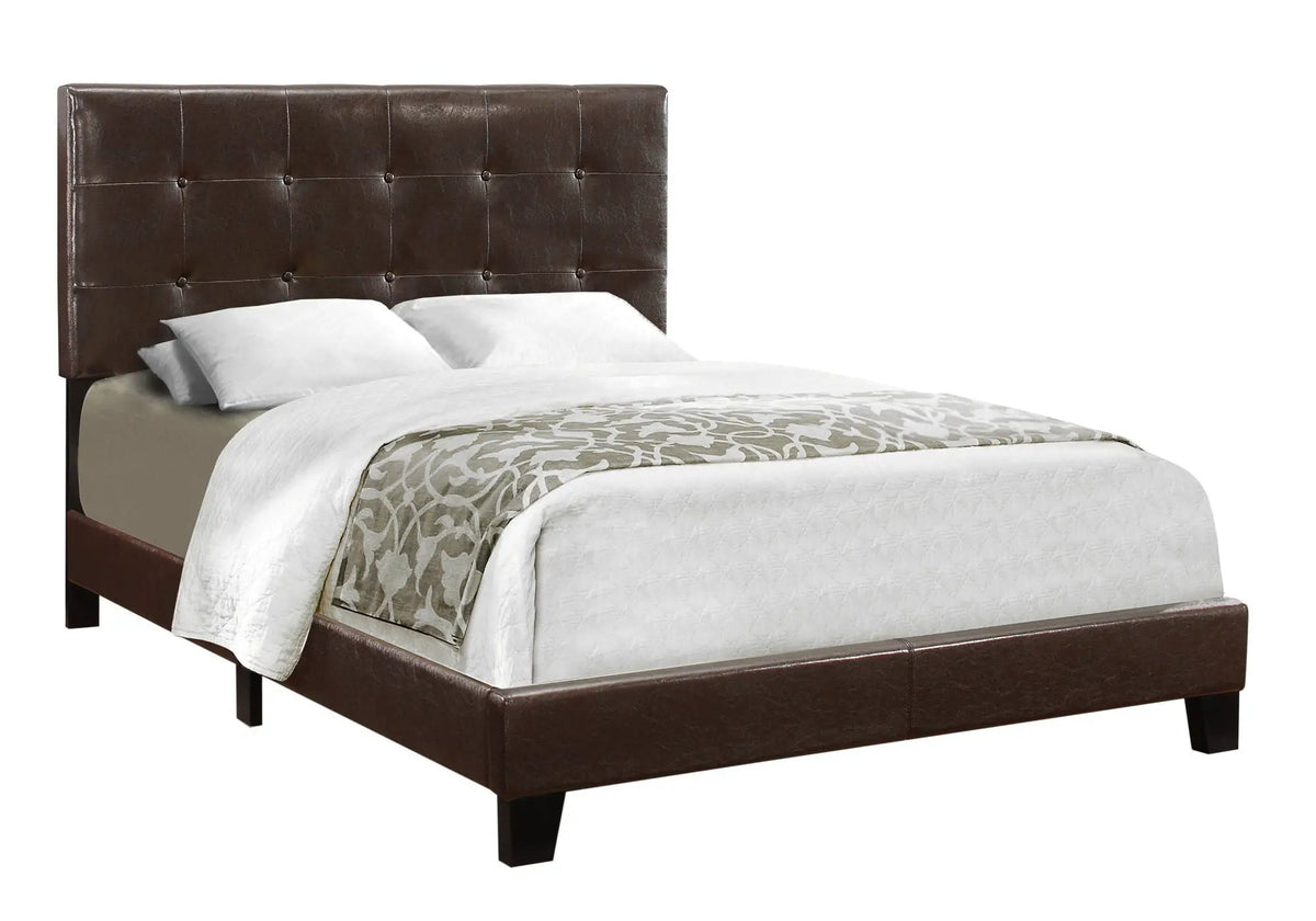 Upholstered Platform Bed Frame | Transitional Style | Frame Only | Thick Foam Padding