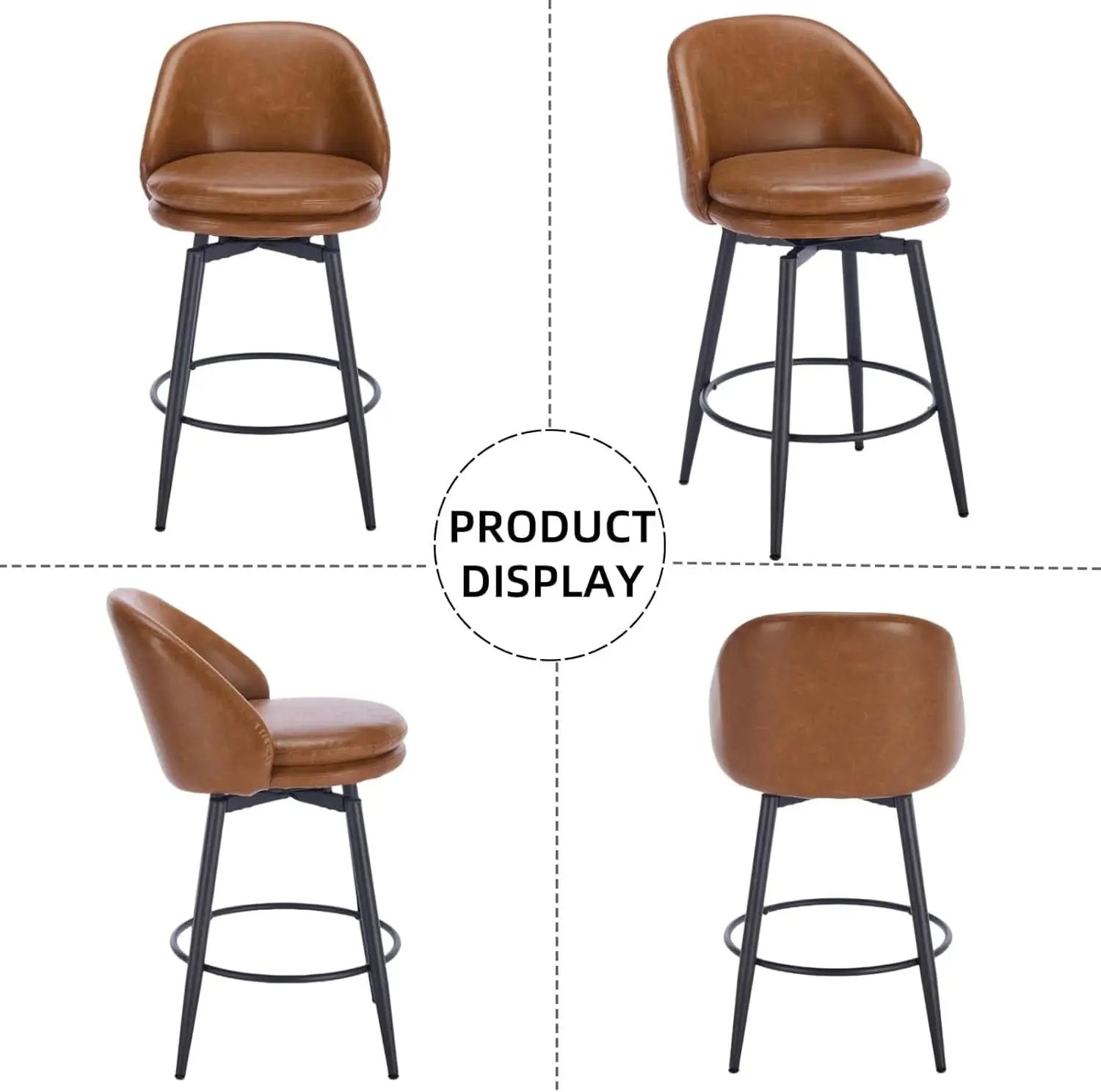 Modern Swivel Bar Stools Set of Two for Kitchen from PriceLows™