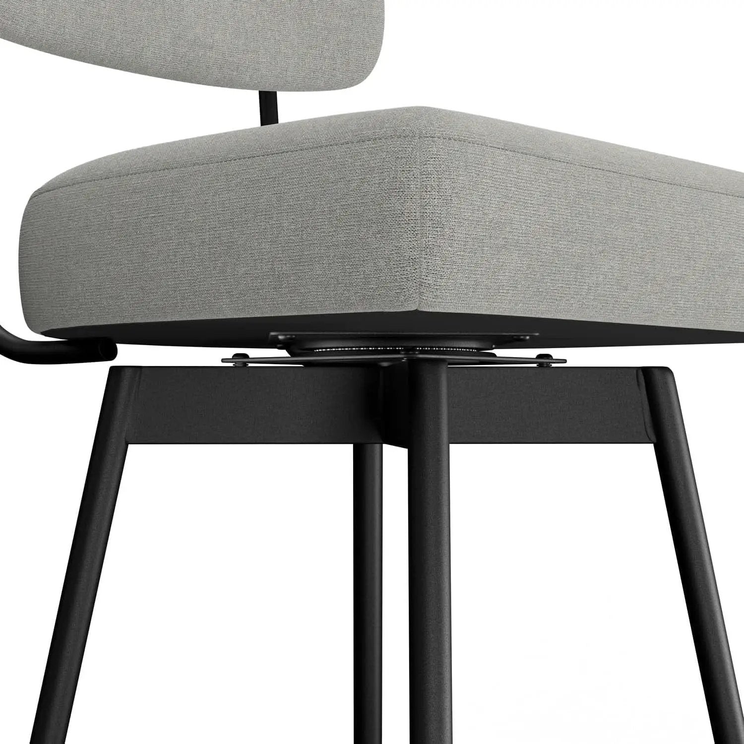 Giselle Swivel Bar Stools Set 2 29 Inch Upholstered Light Grey from PriceLows™