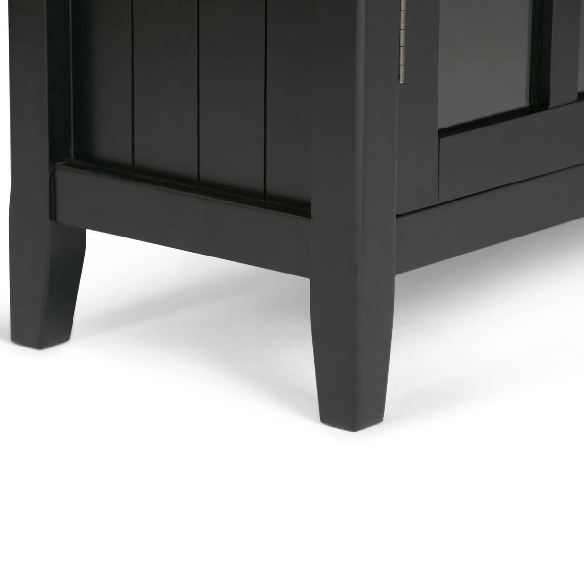 Acadian Storage Cabinet | Medium Handcrafted Solid Wood | Two Glass Doors | Two Adjustable Shelves
