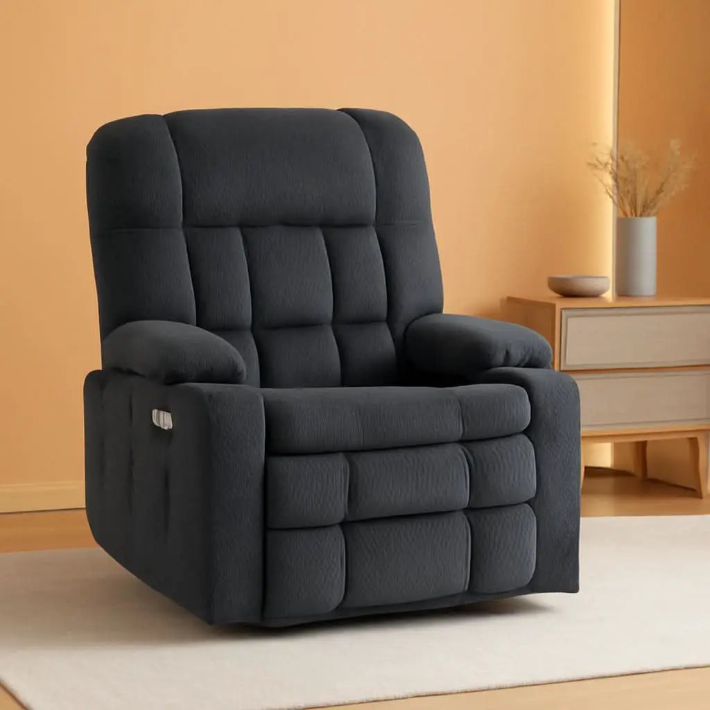 Dark Grey Wide Power Lift Recliner With Massage And USB from PriceLows™