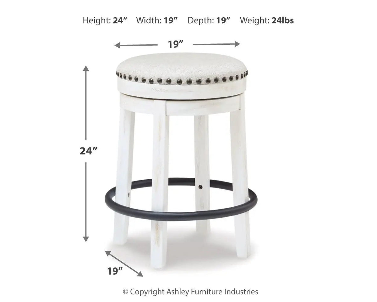 Upholstered Swivel Stool | Nailhead Trim | Cushion Seat