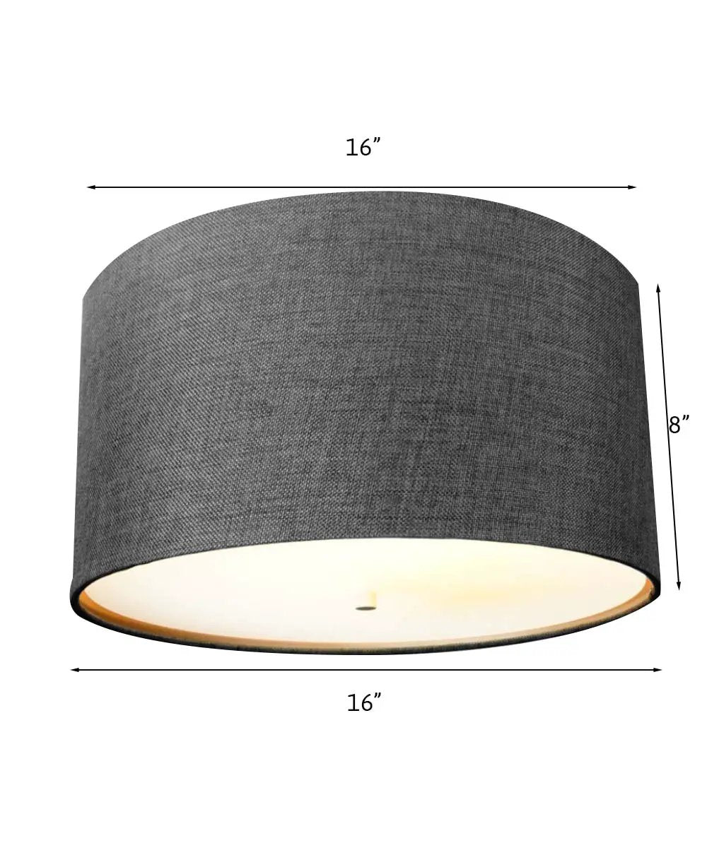 Flush Mount Conversion Kit | 16 Inch Wide | Granite Burlap Hardback Drum