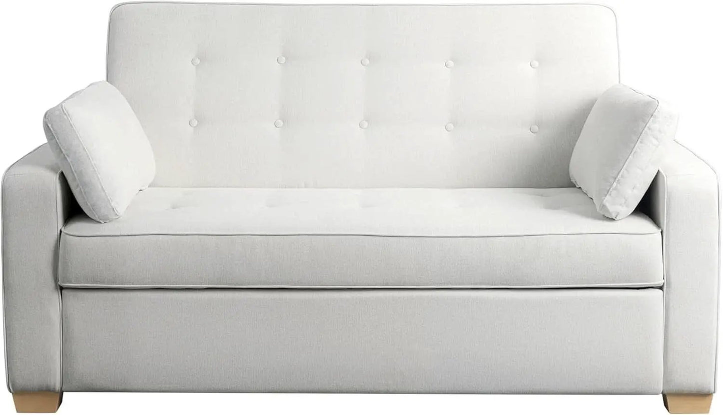 Queen Size Convertible Sleeper Sofa Oyster Upholstery from PriceLows™