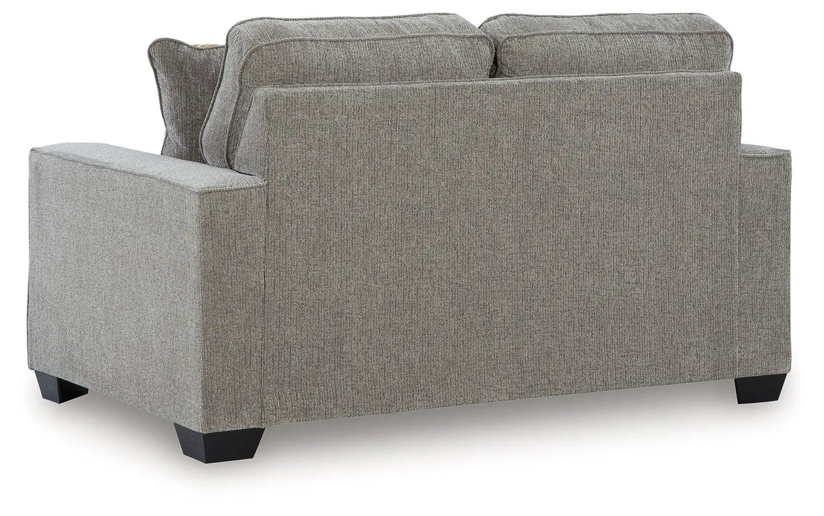 Loveseat | Track Arms | Transitional Style | Neutral Upholstery