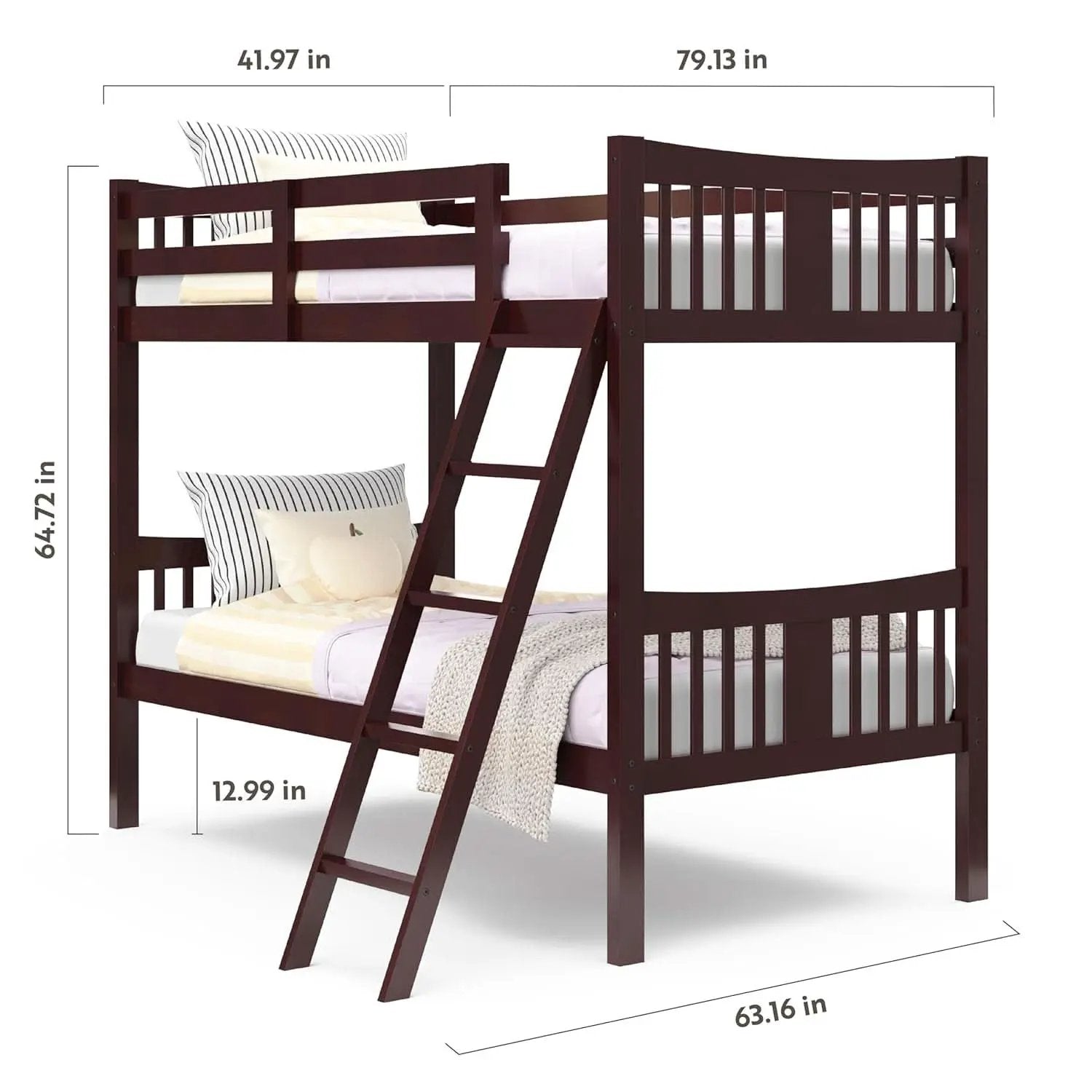 Espresso Twin Over Twin Bunk Bed GREENGUARD Gold Certified from PriceLows™