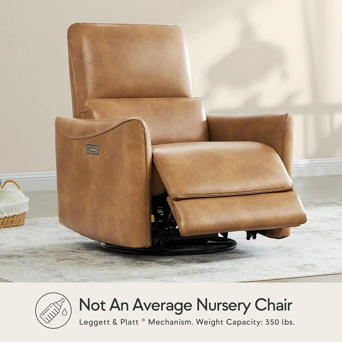 Power Recline Swivel Recliner With Lumbar Support For Living Room from PriceLows™