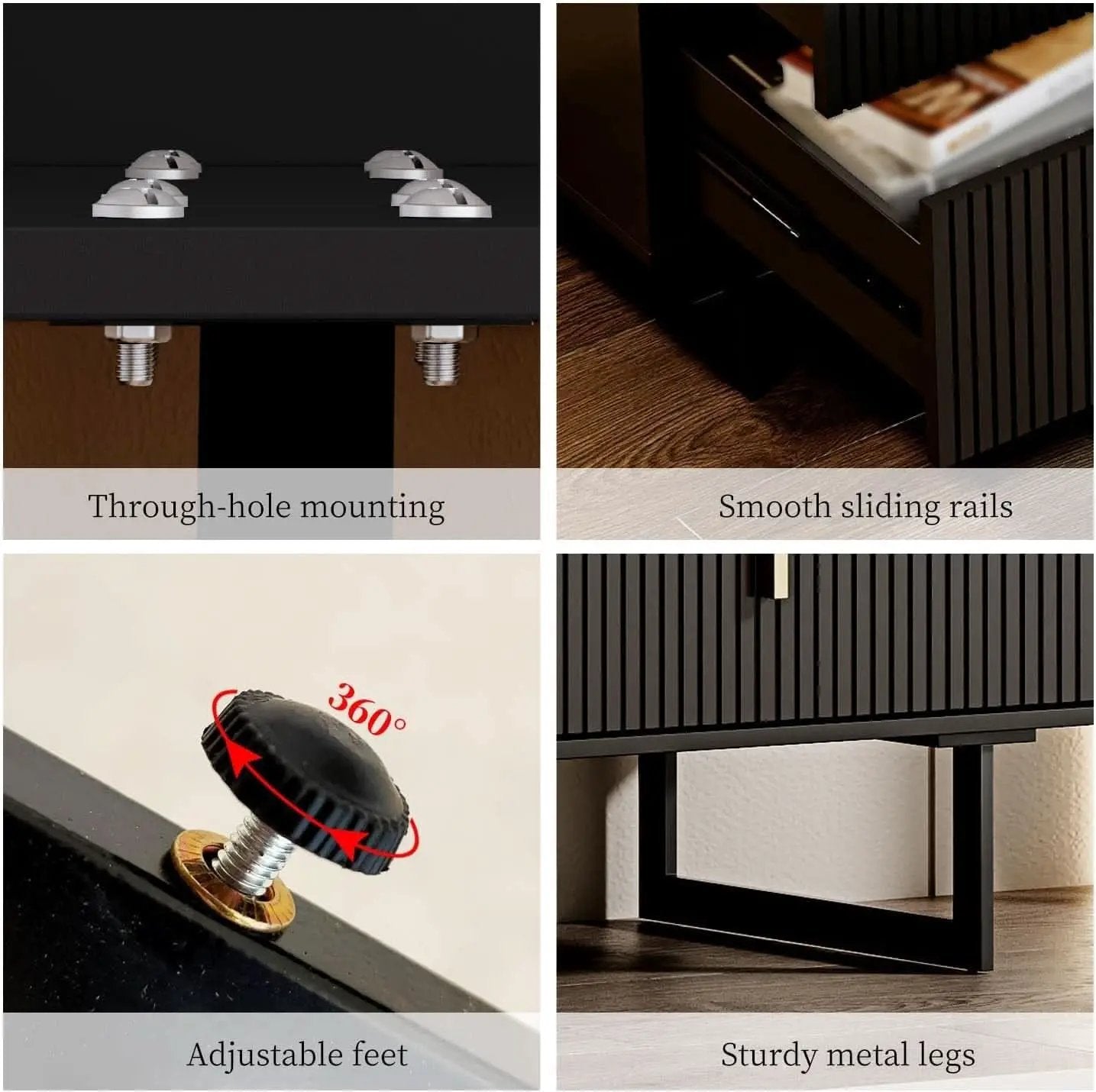 Matte Black Nine Drawer Organization Storage Cabinet from PriceLows™