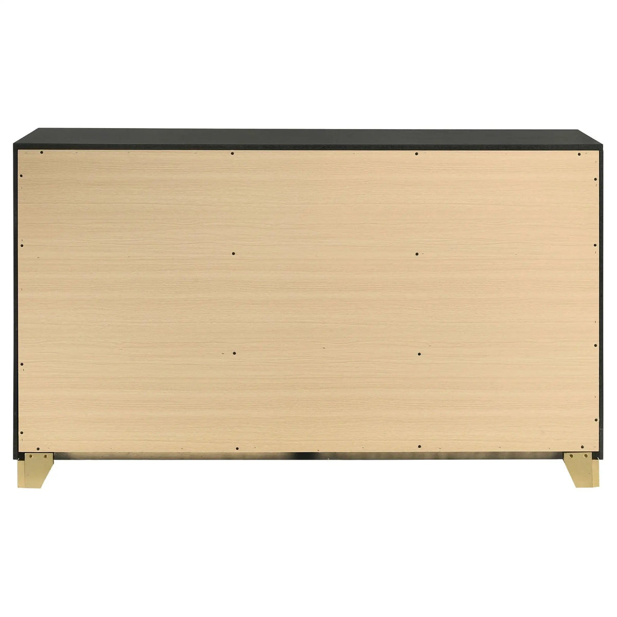 Caraway 6-drawer Dresser | 59 x 17.25 x 34.75 in | Rubberwood & Engineered Wood | Black