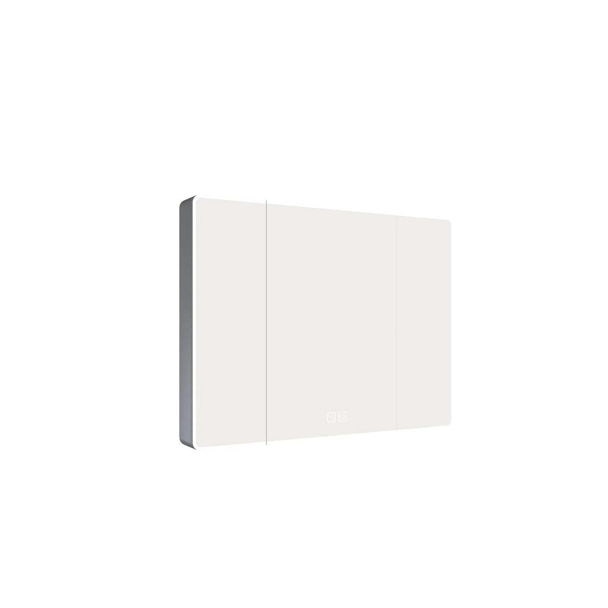Aluminum Medicine Cabinet Mirror | LED Light | Defogging Function | 35 Inch Width