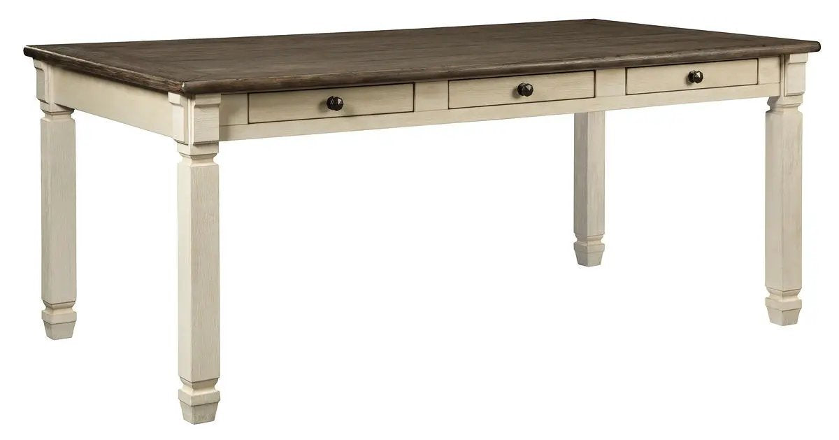 Bolanburg Dining Table Set | 5-Piece Rectangular | Two-Tone Oak And Acacia | Antique White