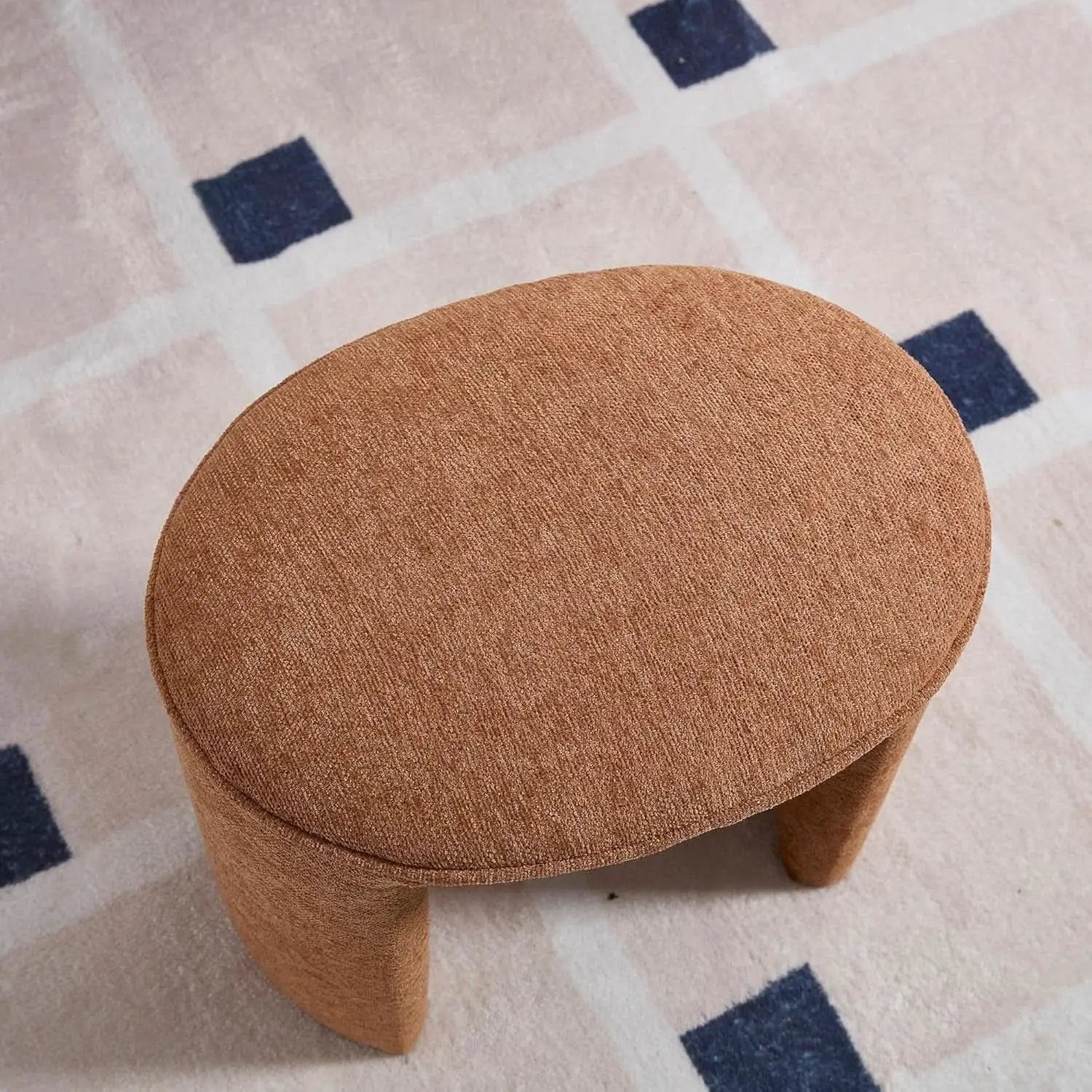 Brown Upholstered 53Inches Storage Ottoman Bench Stools from PriceLows™