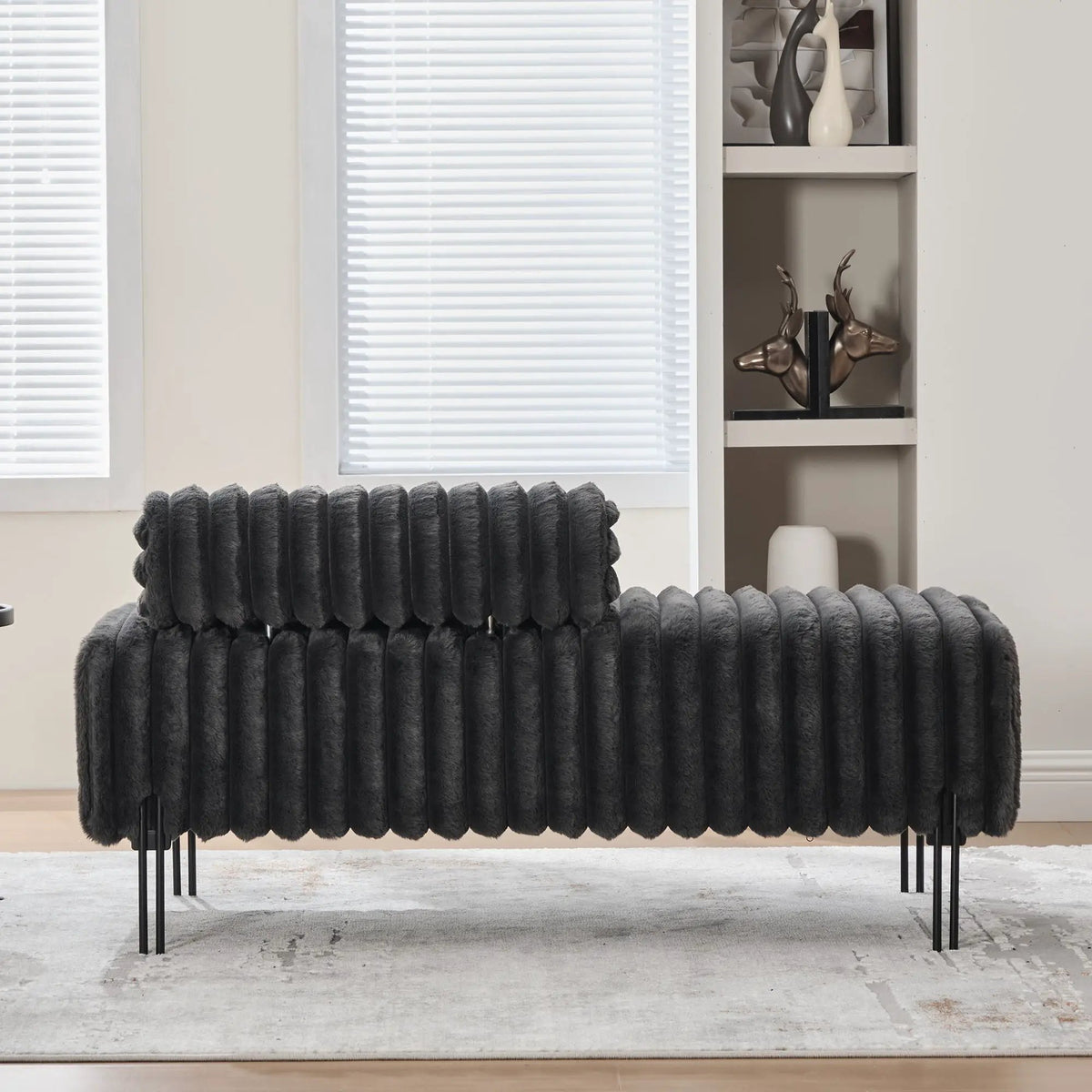 Mini Loveseat | Adjustable Backrest | Soft Upholstery | Sleek Elegant Design